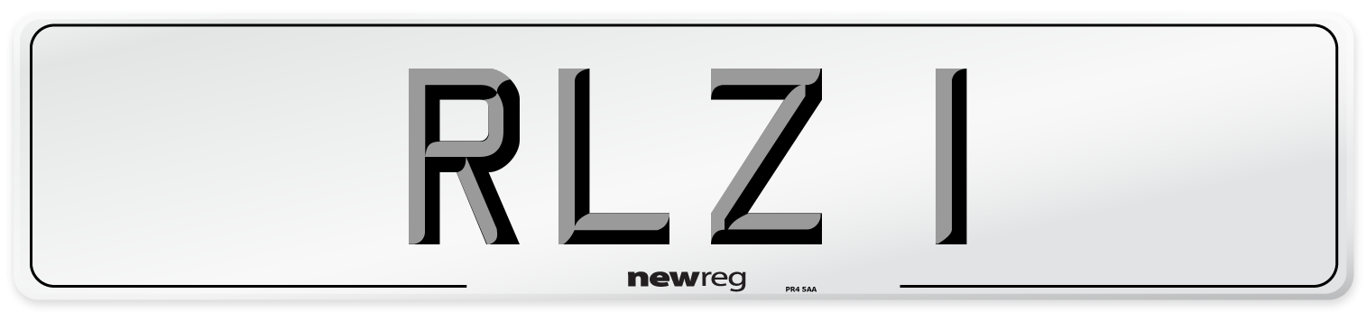RLZ 1 Number Plate from New Reg